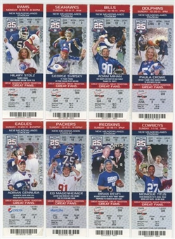 2011 New York Giants Super Bowl Champion Full Season Ticket Run Including Super Bowl and Playoff Game Tickets